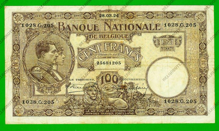 100 Francs Type Nationale reeks Mauve 1924* Lot 1902611205