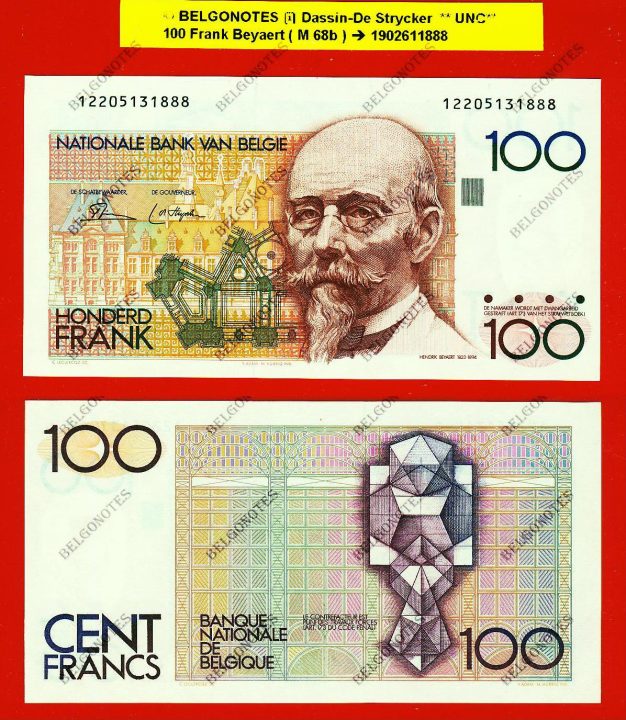 100 Frank Type Beyaert **UNC** Dassin-De Strycker * Lot 1902611888