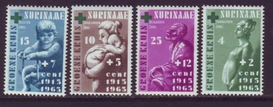 Suriname2 postfris Groene kruis 