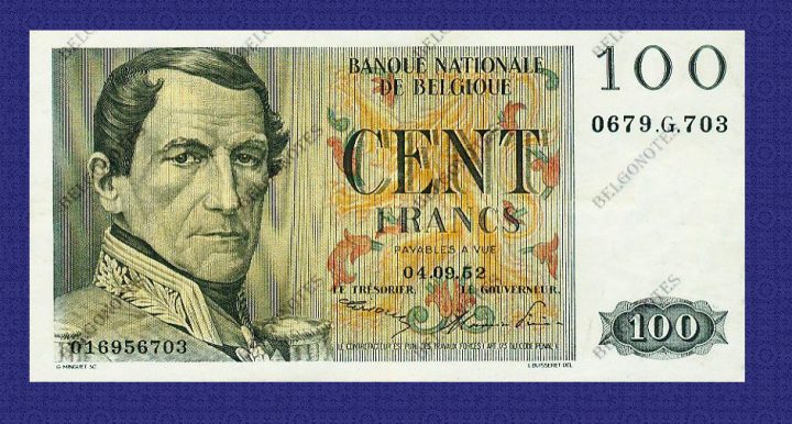 100 Francs Type Eeuwfeest *1952**  Lot 1902616703**PR!!!!**