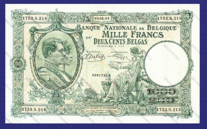 1000 Francs Type Nat. reeks 1943*Lot 1902617218