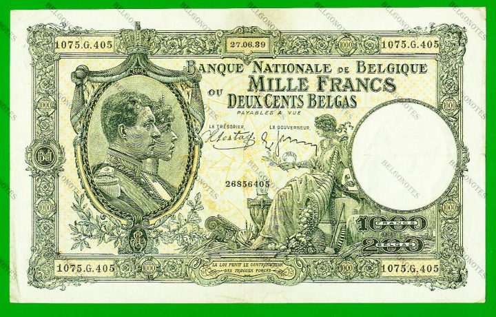 1000 Francs Type Nationale reeks 1939* Lot 1902616405