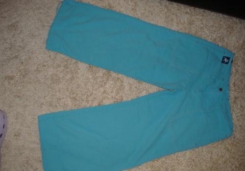 3/4 blauwe broek LOIS met zakken/koordjes "38"