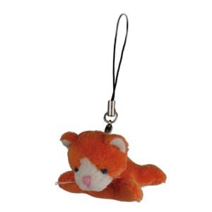 GSM Hangertje Mobile Charm Pluche Animals : Oranje Poesje