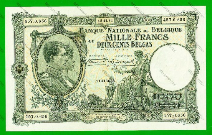 1000 Francs Type Nationale reeks 1934* Lot 1902610656