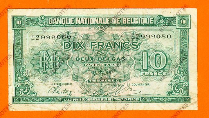 10 Francs Type Londen*01-02-1943*Lot 1902619080