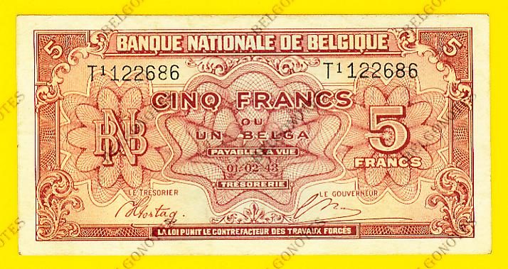 5 Francs type Londen*01-02-1943*Lot 1902612686