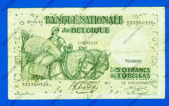 50 Francs Type Anto carte 20-01-1943*.Lot 1902610528