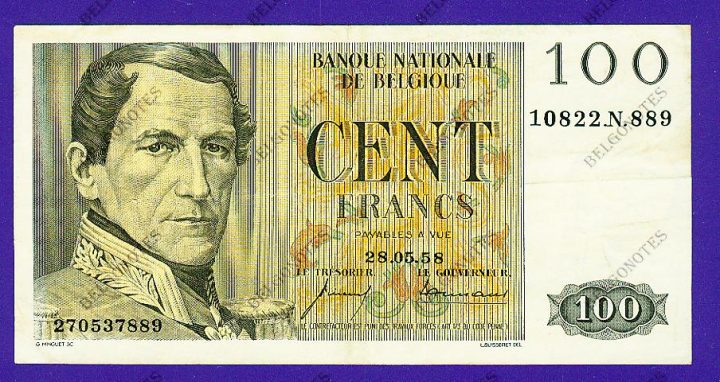 100 Francs Type Eeuwfeest*1958*Lot 1902617889