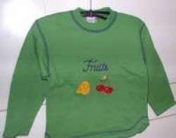Groene sweater (mt 110/116)