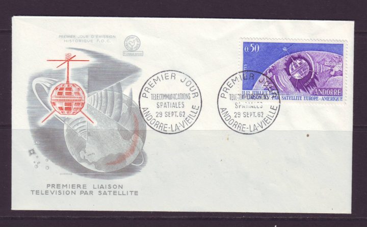 Ruimtevaart FDC12 Frans-Andorra 