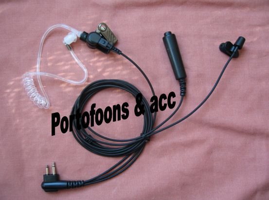 3 draads security oortje voor Motorola GP300 CP040 