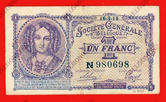 1 Franc Société Générale 1915 * Lot 1902610698