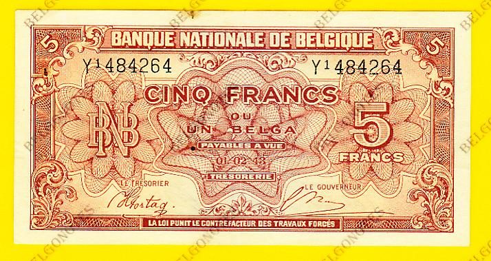 5 Francs type Londen*01-02-1943*Lot 1902614264