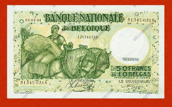 50 Francs Type Anto Carte **UNC**1944** Lot 1902610318