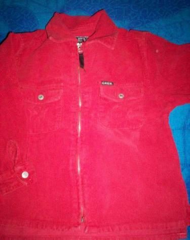 Rood velour hemd maat 104