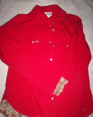 Rode blouse van IKKS voor meisje 10-12 jaar