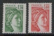 Frankrijk nrs:2101/02 postfris