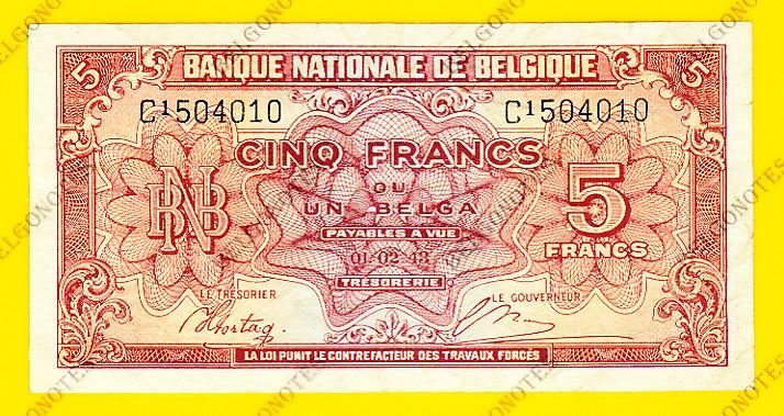 5 Francs type Londen*01-02-1943*Lot 1902614010