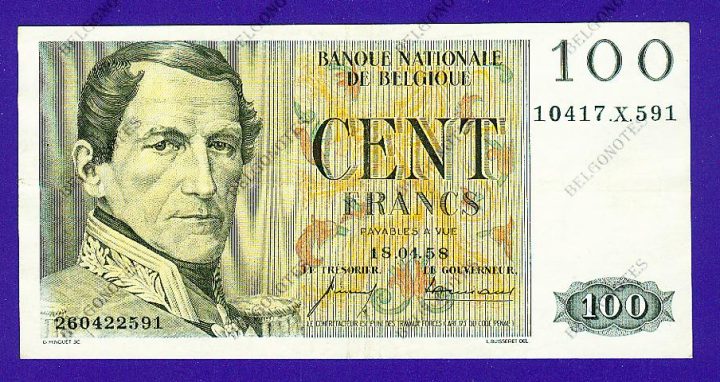 100 Francs Type Eeuwfeest*1958*Lot 1902612591