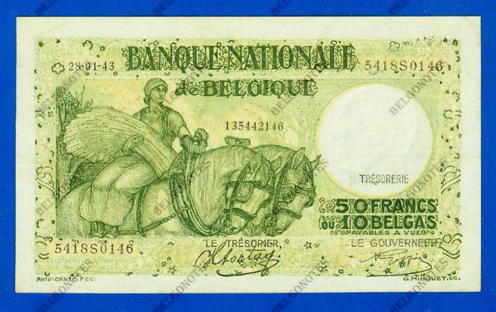 50 Francs Type Anto carte 28-01-1943*.Lot 1902610146