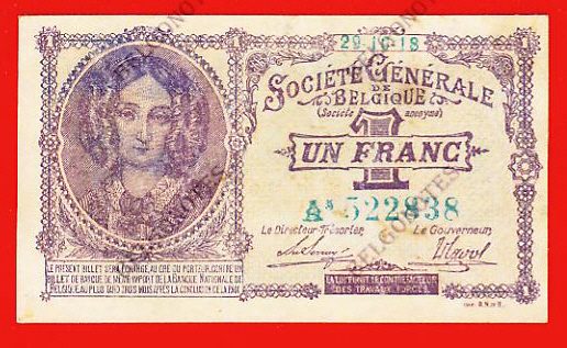 1 Franc Société Générale 1918 **PR**Lot 1902612838