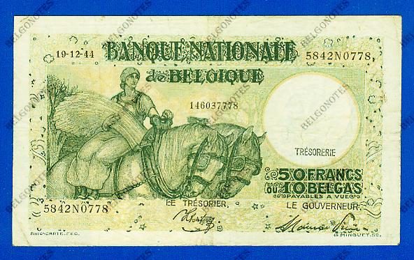 50 Francs Type Anto carte 19-12-1944*.Lot 1902610778