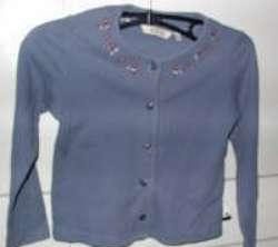 Blauwe gilet (mt 116)