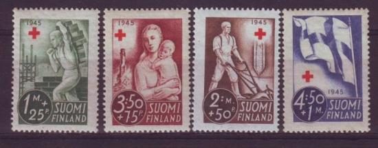 Finland nrs. 225/28 Rode kruis 