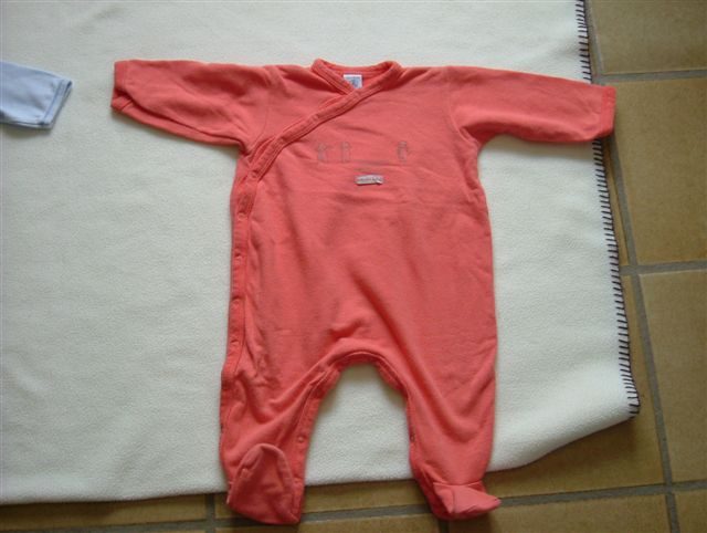 Oranje pyjama, petit bateau, 6M/67cm