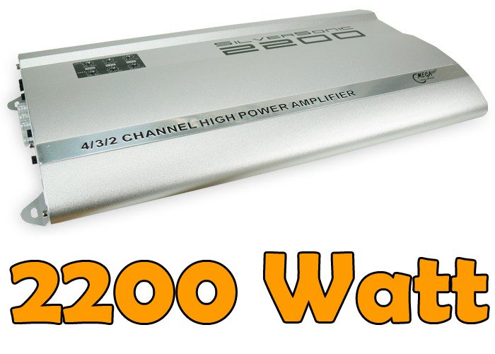 Silversonic 2200 Watt 4 kanaals versterker **Nieuw**
