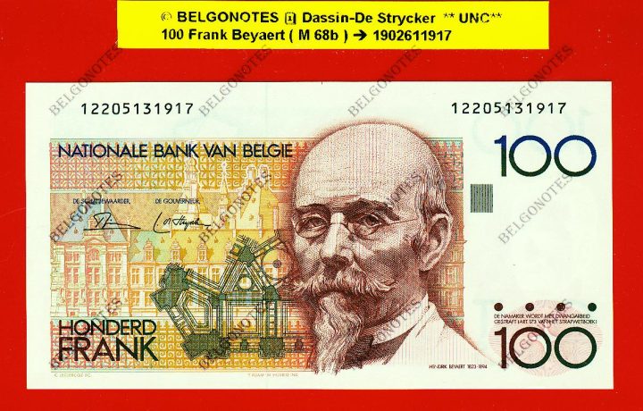 100 Frank Type Beyaert **UNC** Dassin-De Strycker * Lot 1902611917