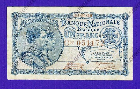 1 Franc Type Nat. reeks 1920*Lot 1902611172