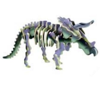 3D-Kit Steekmodel Dinosaurus Triceratops - Houten speelgoed