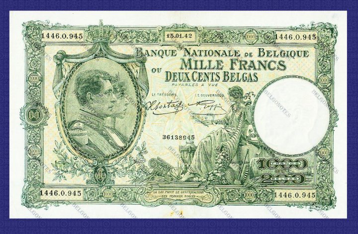 1000 Francs Type Nat. reeks 1942*Lot 1902618945