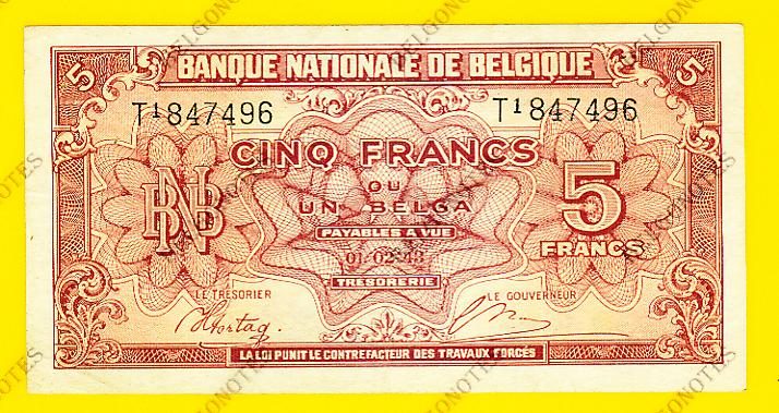 5 Francs type Londen*01-02-1943*Lot 1902617496