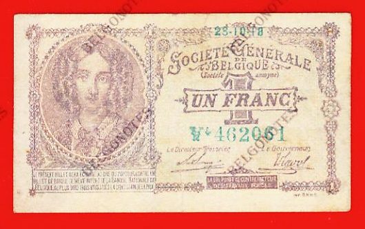 1 Franc Société Générale 1918 *Lot 1902612061