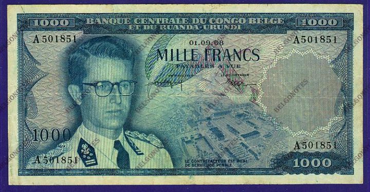 1000 Francs  01-09-1958 * Lot 2410591851