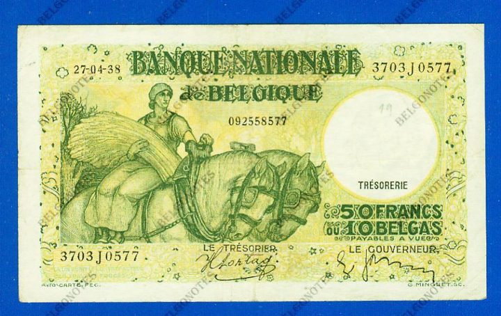 50 Francs Type Anto carte 27-04-1938*.Lot 1902610577