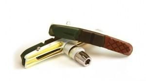 XLC V-BRAKE REMBLOKSET(4STUKS)HOUDER GOUD/WIT