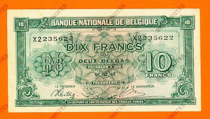 10 Francs Type Londen*01-02-1943*Lot 1902615622