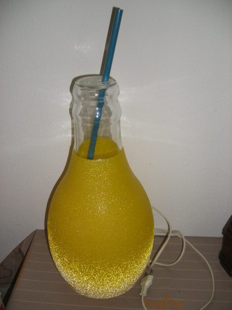 lamp in fles vorm