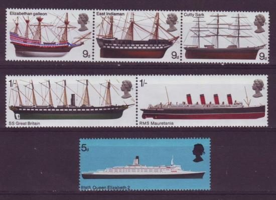 Engeland nrs. 549/54 schepen 