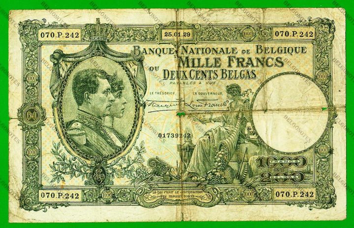 1000 Francs Type Nationale reeks 1929* Lot 1902619242