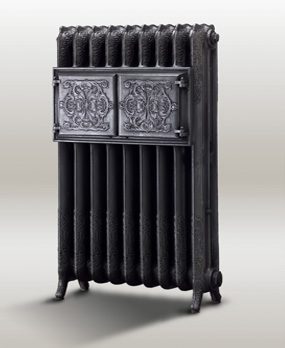 Gietijzeren antieke radiatoren, mooie grote stock