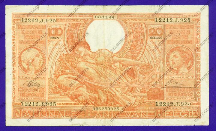 100 Francs Type Vloors oranje**NL-FR**Lot 1902613925