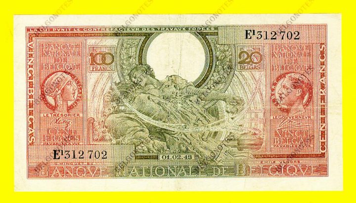 100 Francs Type Londen*01-02-1943*Lot 1902612702