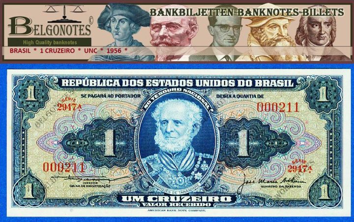 **UNC** Brasil  1956 * 1 Cruzeiro