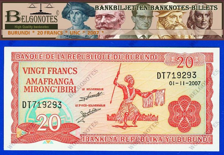 **UNC** Burundi  2007 * 20 Francs 292