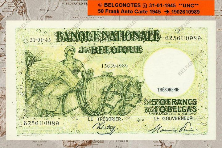 50 Francs Type Anto Carte**UNC**1945** Lot 1902610989
